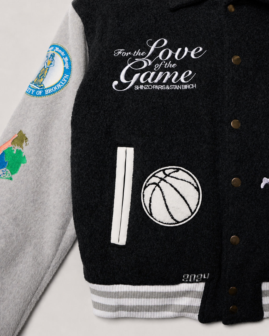 Stan Birch Varsity Jacket x SHINZO Paris for 2023 NBA Paris Game - Brooklyn