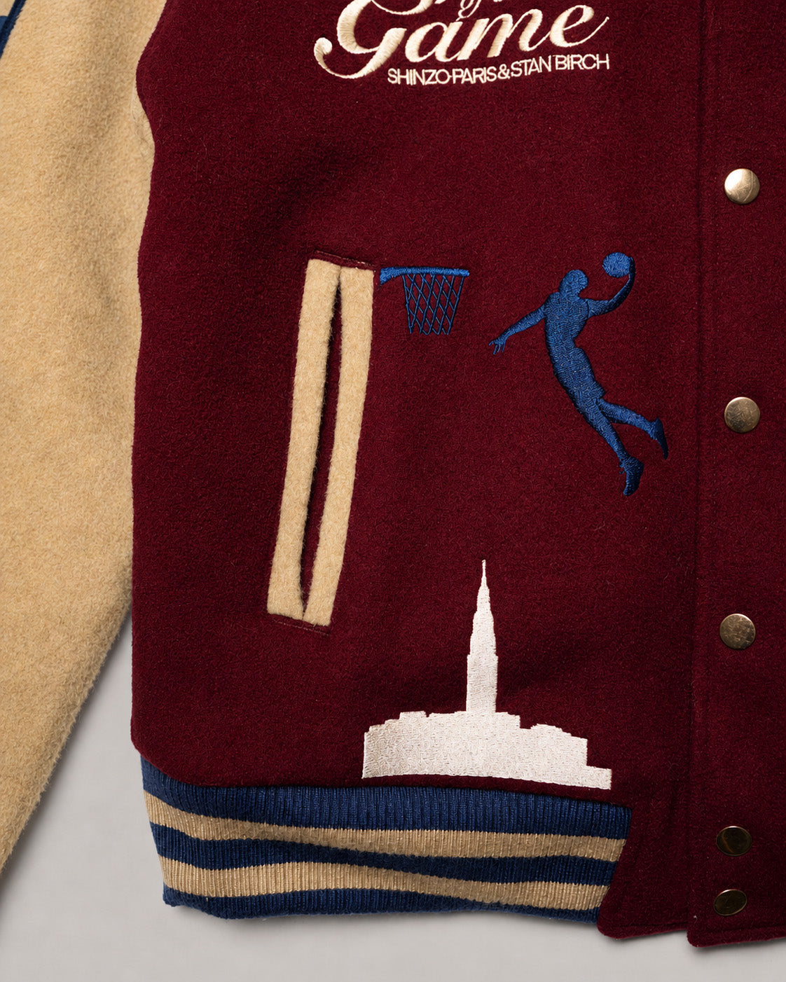Stan Birch Varsity Jacket x SHINZO Paris for 2023 NBA Paris Game - Cleveland