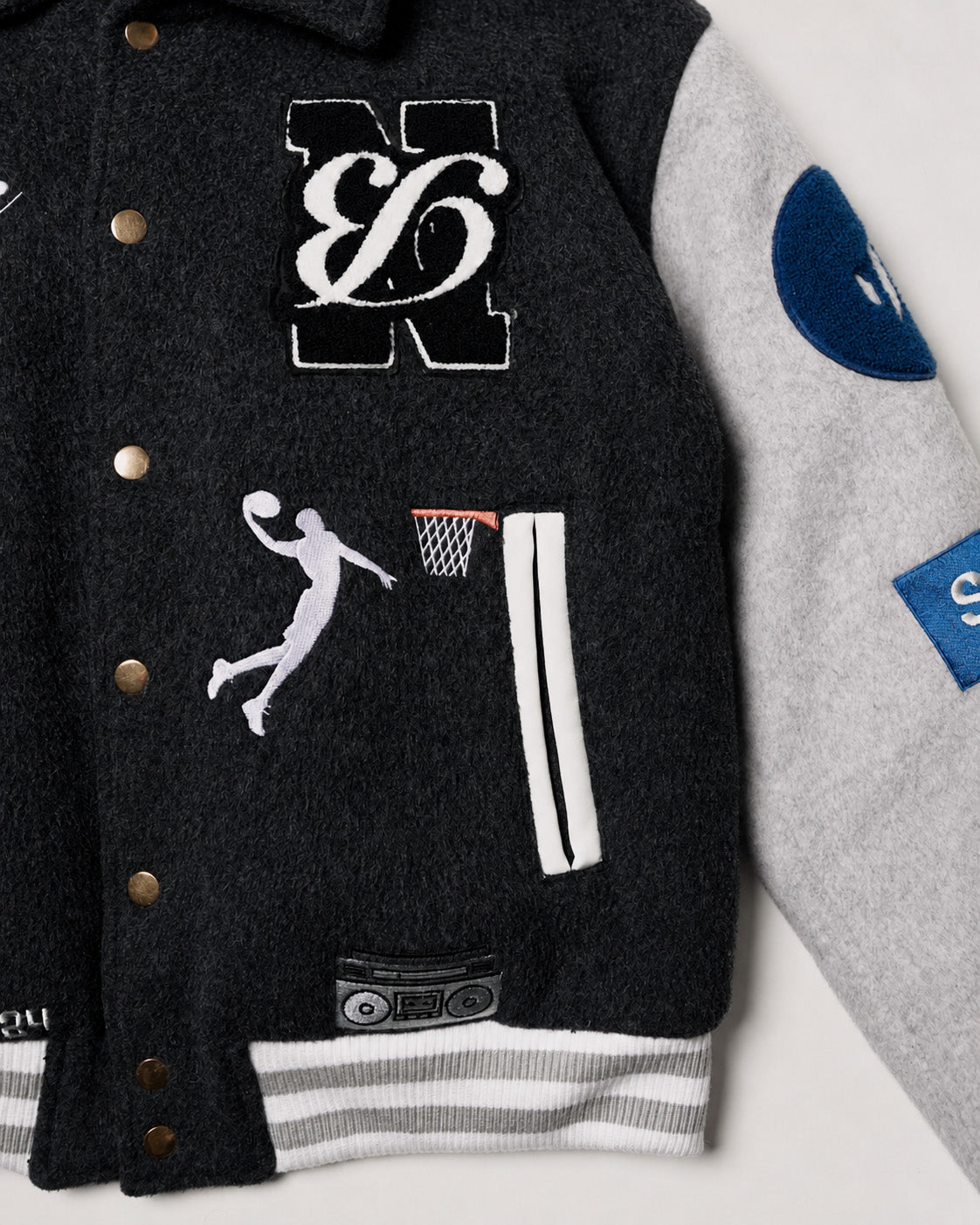 Stan Birch Varsity Jacket x SHINZO Paris for 2023 NBA Paris Game - Brooklyn